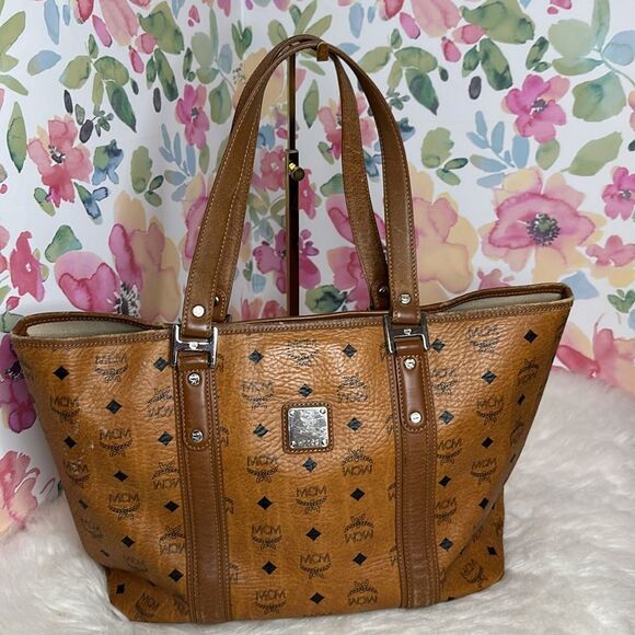 💯Authentic MCM Cognac Tote Handbag🍀 - Picture 11 of 16